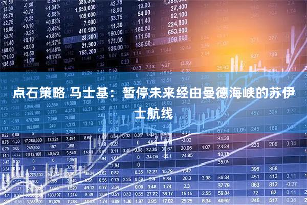 点石策略 马士基：暂停未来经由曼德海峡的苏伊士航线