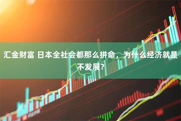 汇金财富 日本全社会都那么拼命，为什么经济就是不发展？