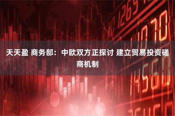 天天盈 商务部：中欧双方正探讨 建立贸易投资磋商机制