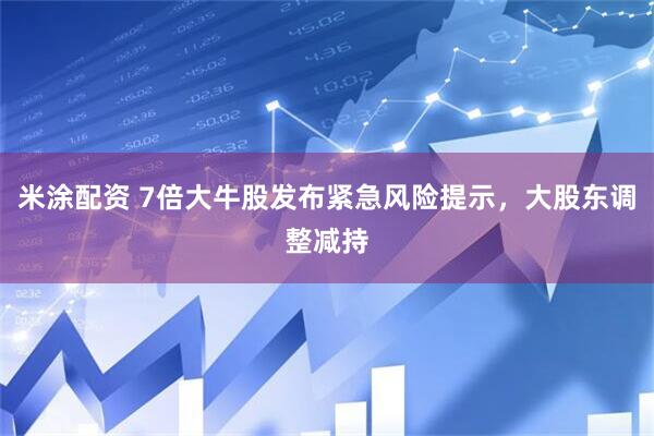 米涂配资 7倍大牛股发布紧急风险提示,大股东调整减持
